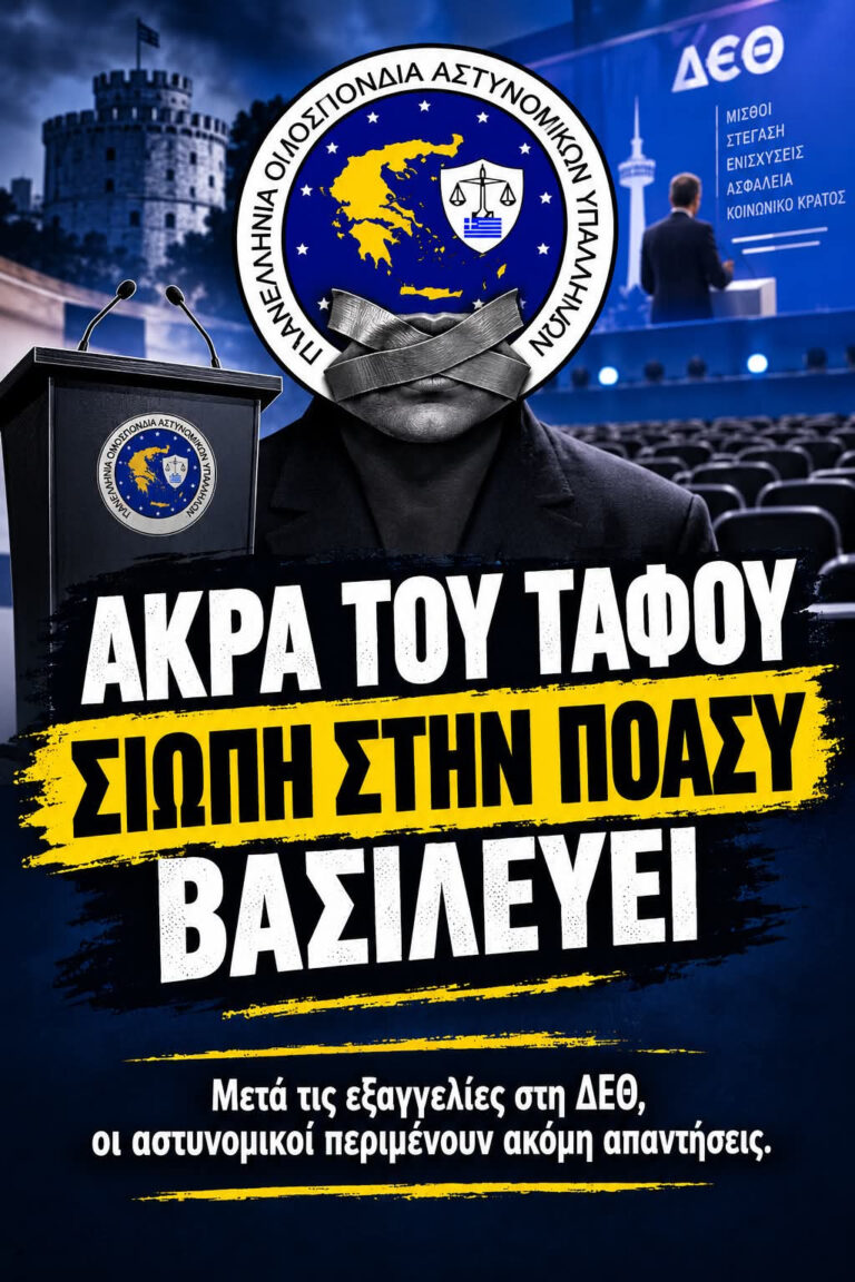 Αστυνομικοί Θεσσαλονίκης: Ανακοίνωση με αιχμές απέναντι σε Κυβέρνηση και Πανελλήνια Ομοσπονδία